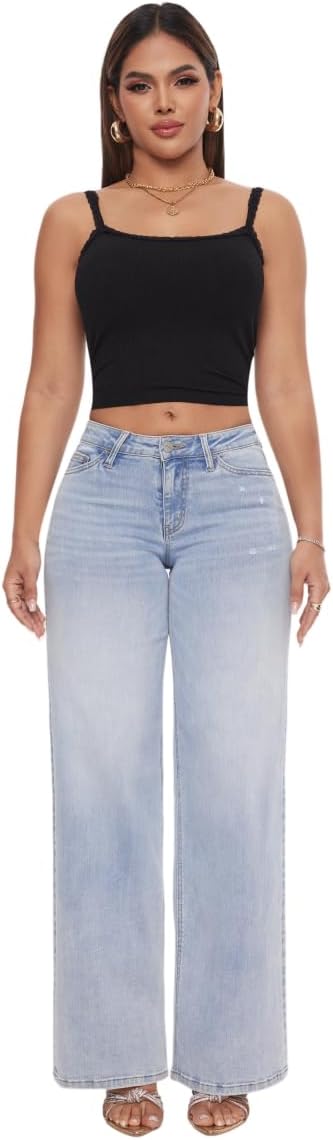 ONESO Mid-low Rise Stretchy Baggy Jeans - VIP
