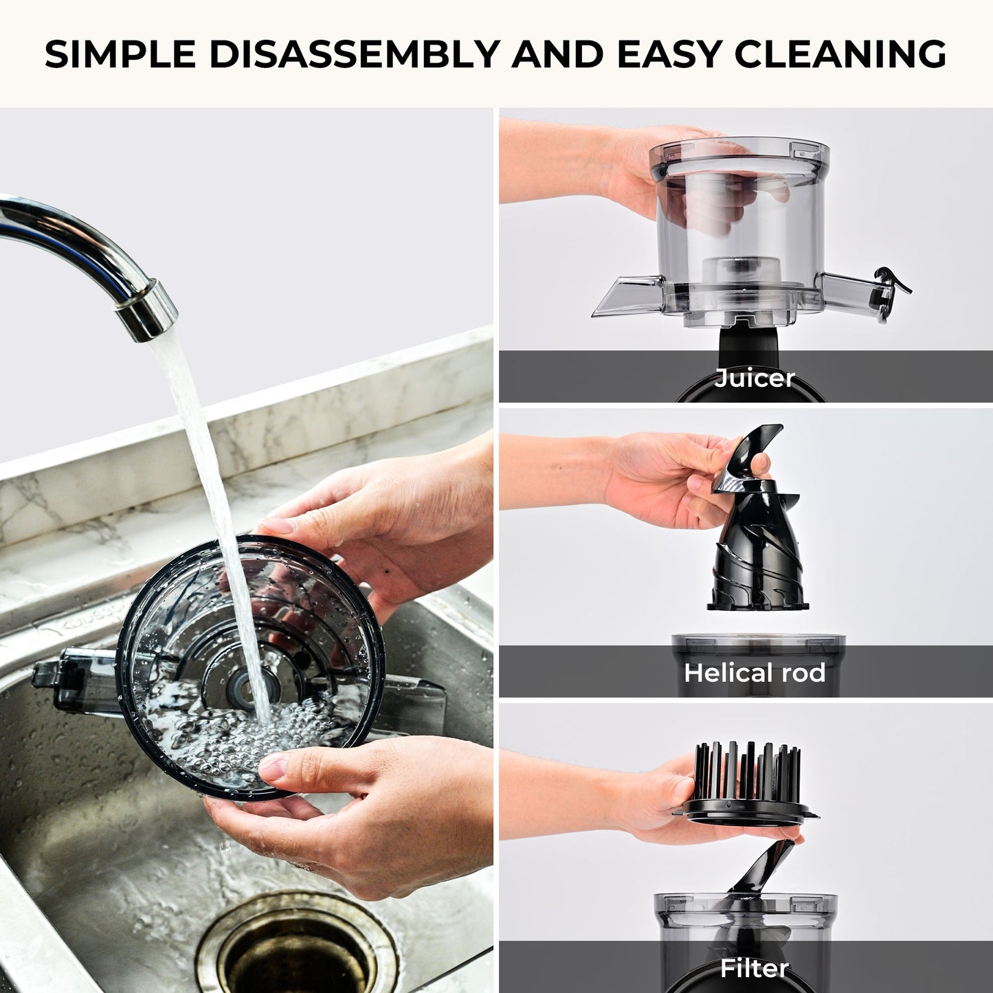 Susteas JuiceDrive Turbo 3.0 | Cold Press Juicer, Large Inlet, Slow Masticator, High Yield Juice Extractor - Easy to Clean - VIP