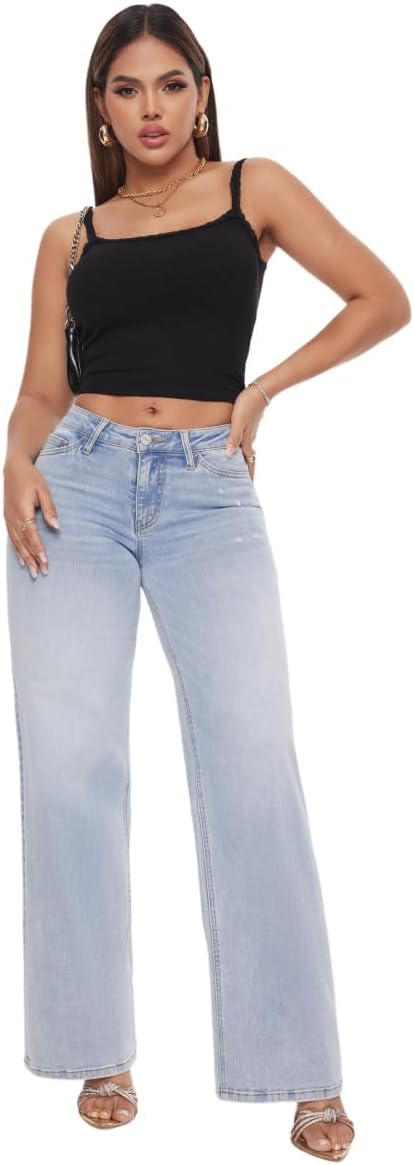 ONESO Mid-low Rise Stretchy Baggy Jeans - VIP