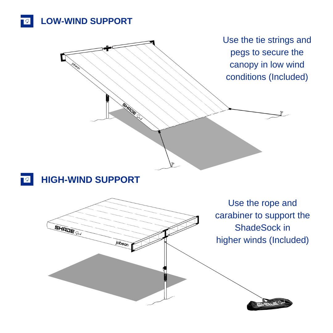 ShadeSock Silent Wind-Inflating Beach Canopy - VIP