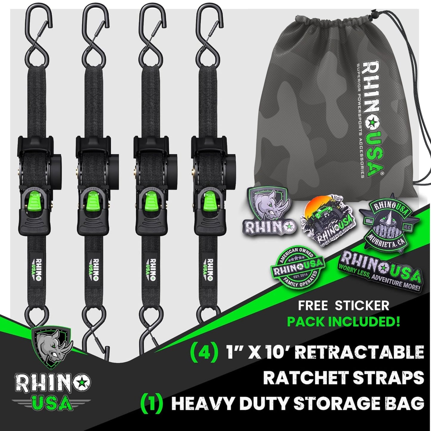 Titan Retracta–Strap 2″×10′ | Retractable Ratchet Straps - VIP