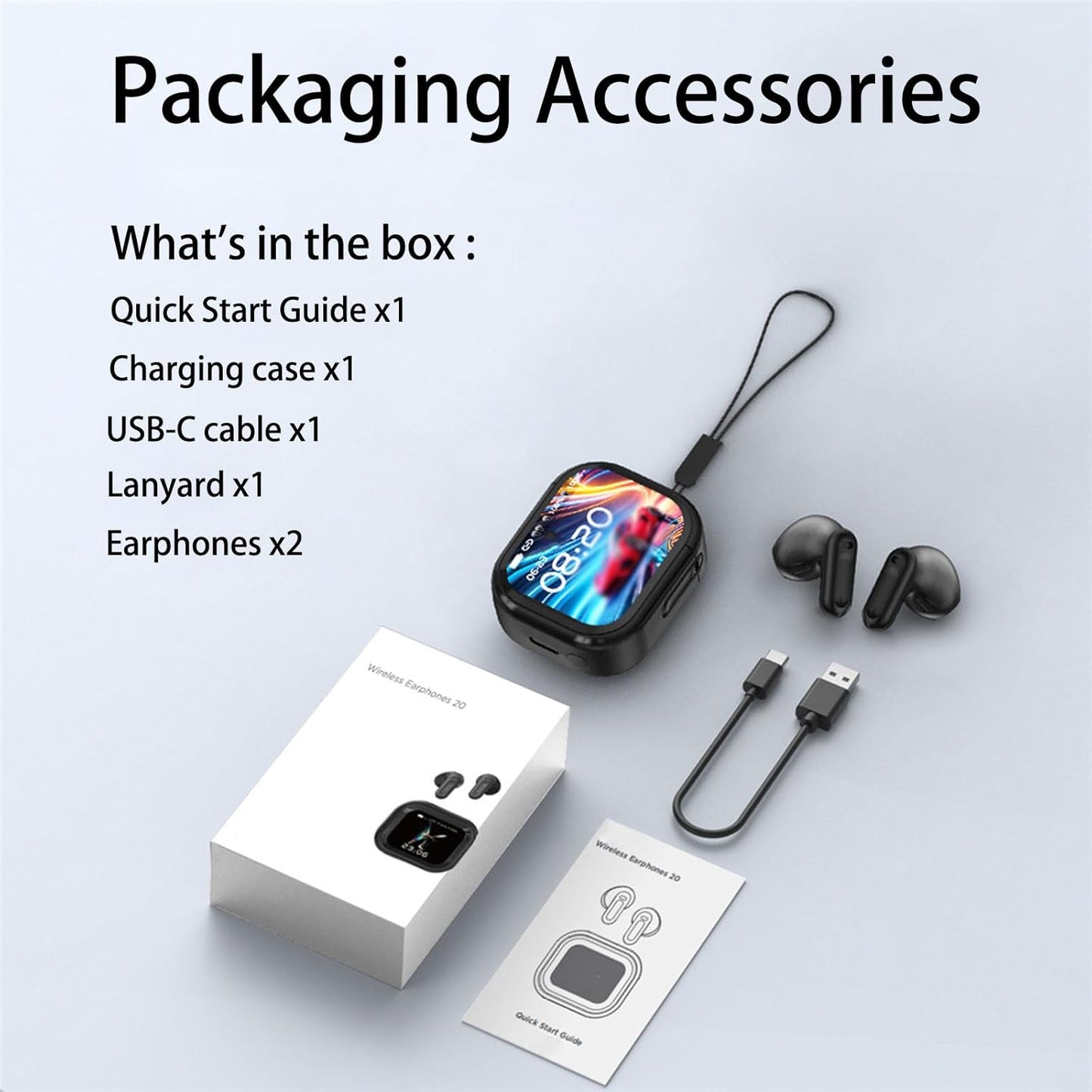 HTC NE20 Bluetooth 5.4 Earphones With LED Display (Waterproof) - VIP