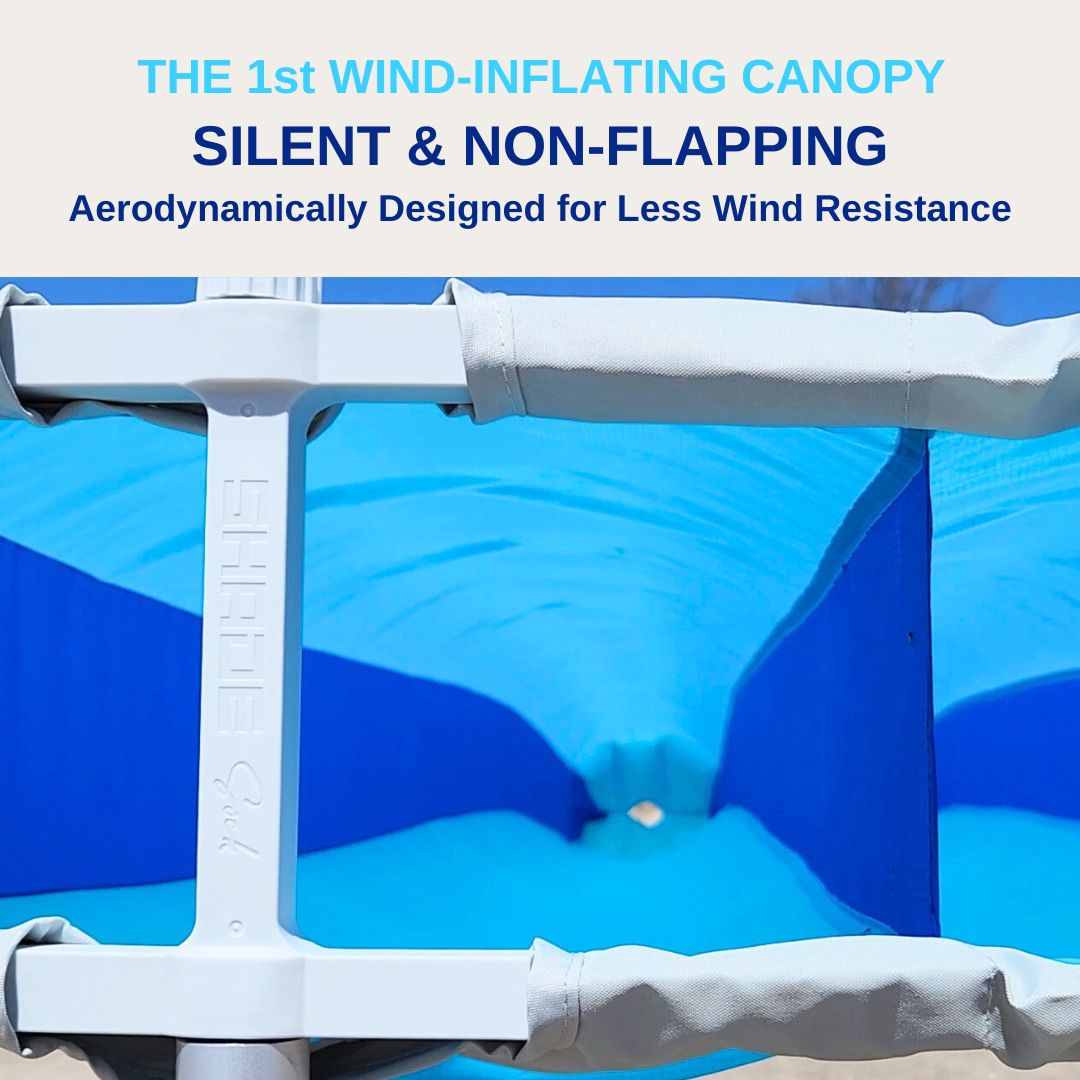 ShadeSock Silent Wind-Inflating Beach Canopy - VIP