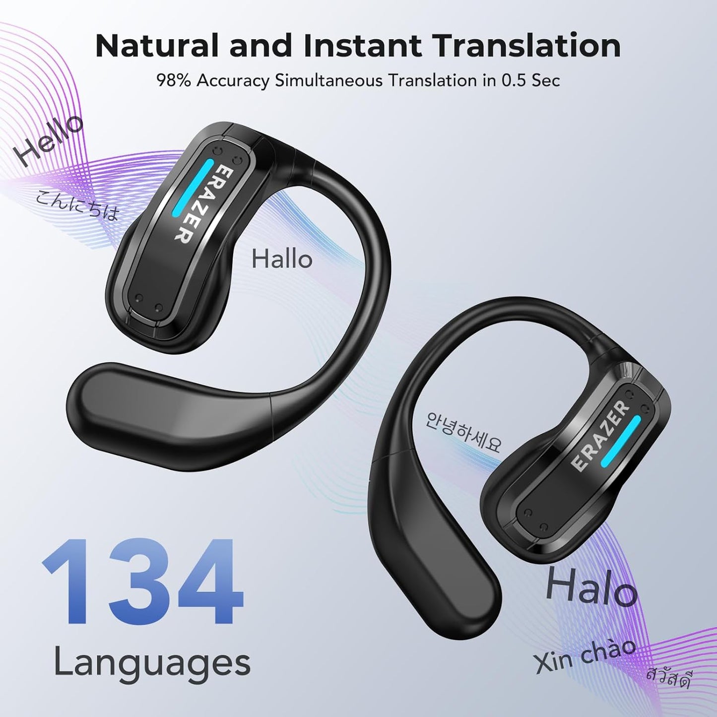 ERAZER X8 AI Translator Earbuds – 40 Hrs Battery - VIP