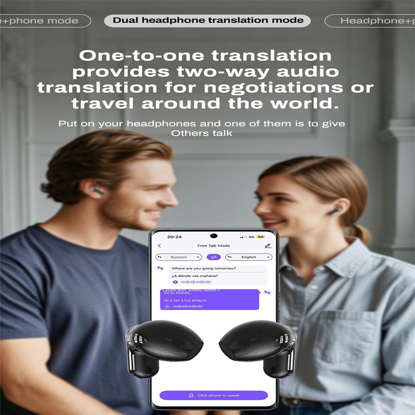 HTC NE20 Bluetooth 5.4 Earphones With LED Display (Waterproof) - VIP