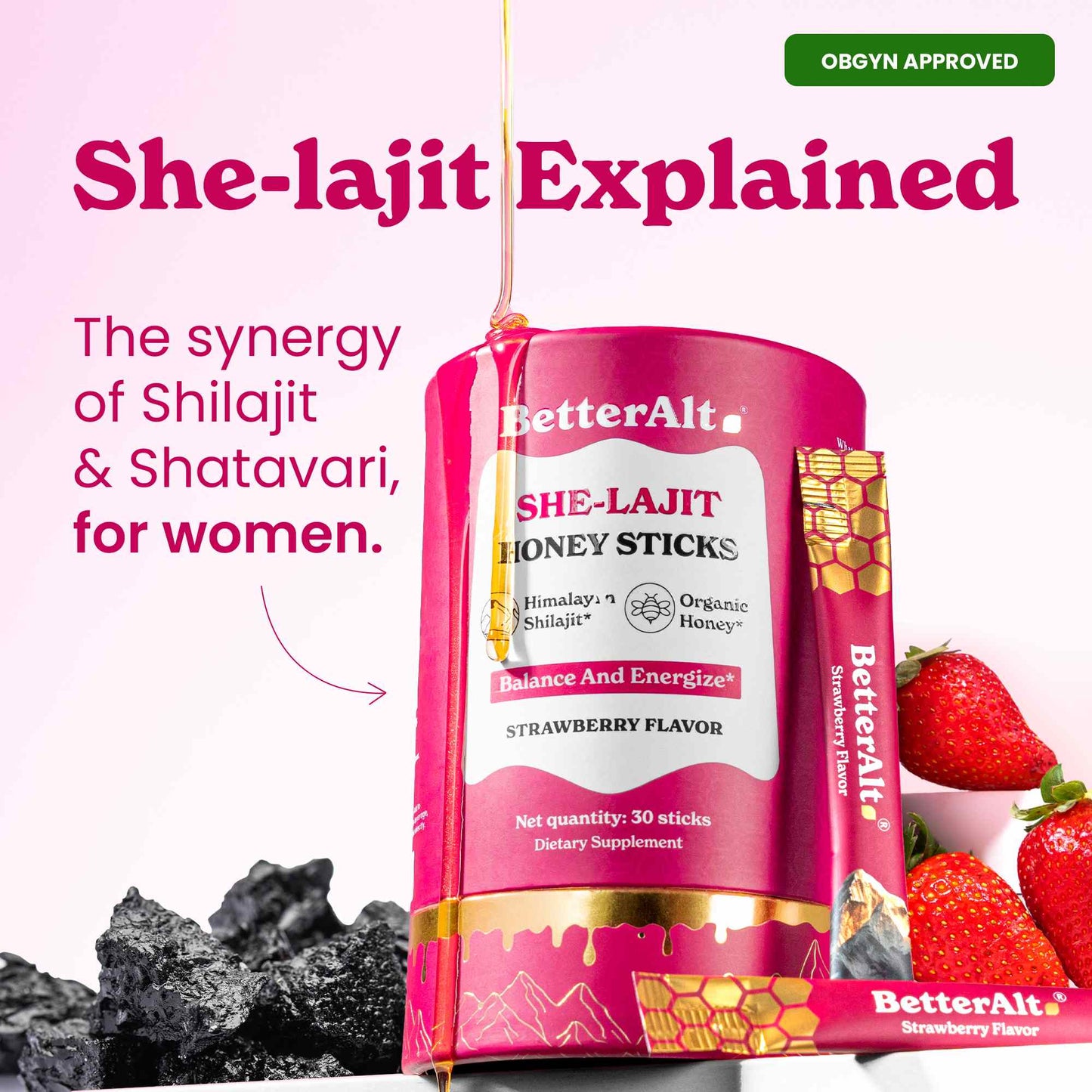 ✅ Authorized Reseller - BetterAlt® SHE-Lajit Honey Sticks - VIP