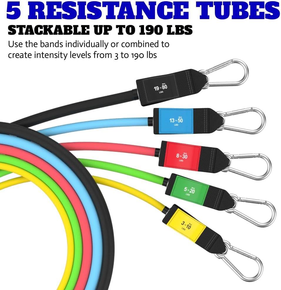 Barbarian™ Elite Bands – 5 Bands Kit – Up to 190 lbs of Resistance!