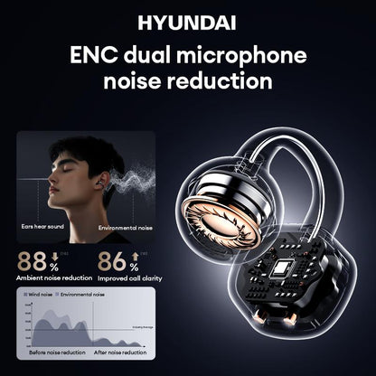 HYUNDAI® C03 Clip-On Earbuds – 360° Panoramic Sound - VIP