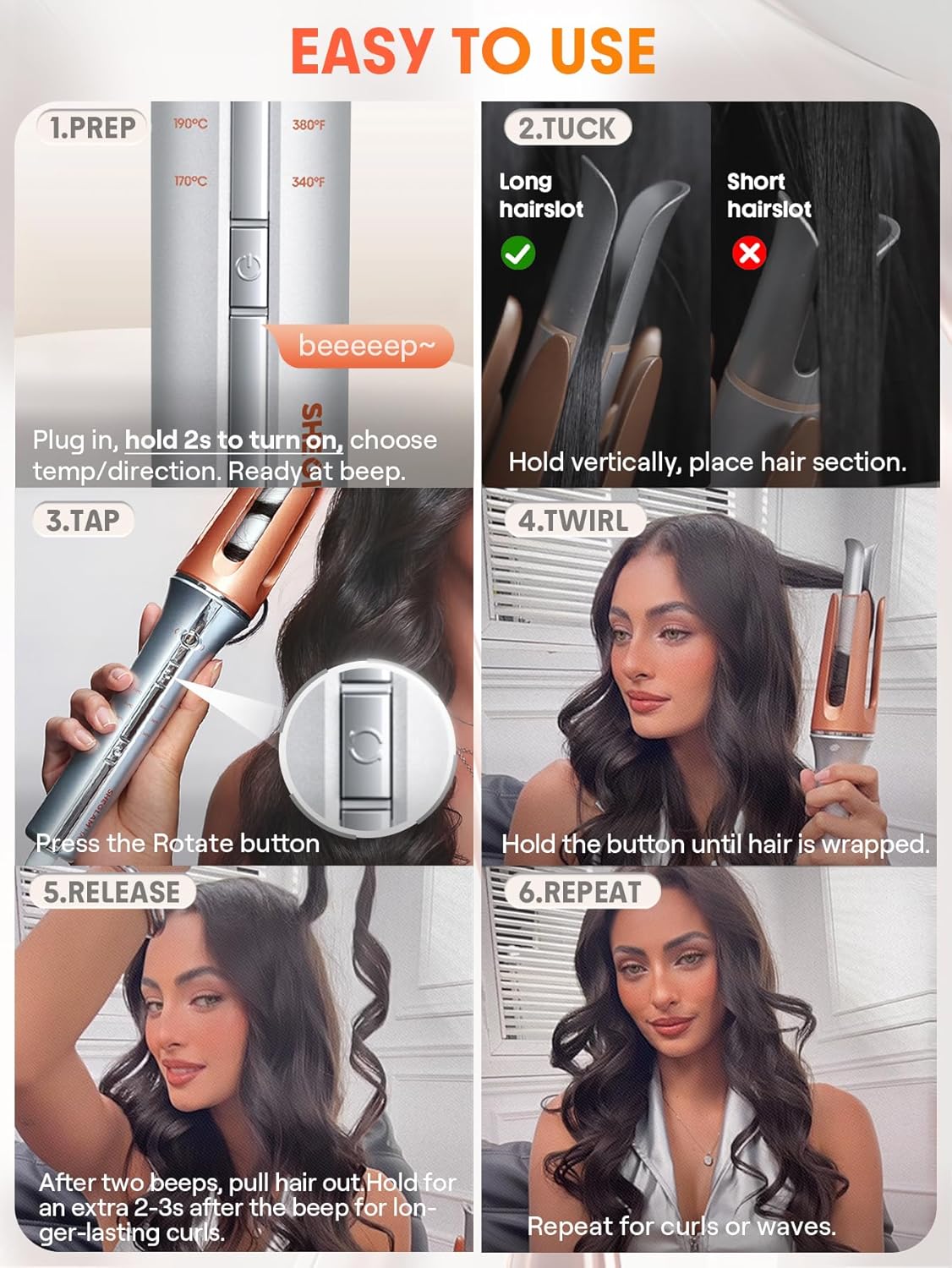 SHEGLAM Hair Instant Glam Curl Wand - VIP