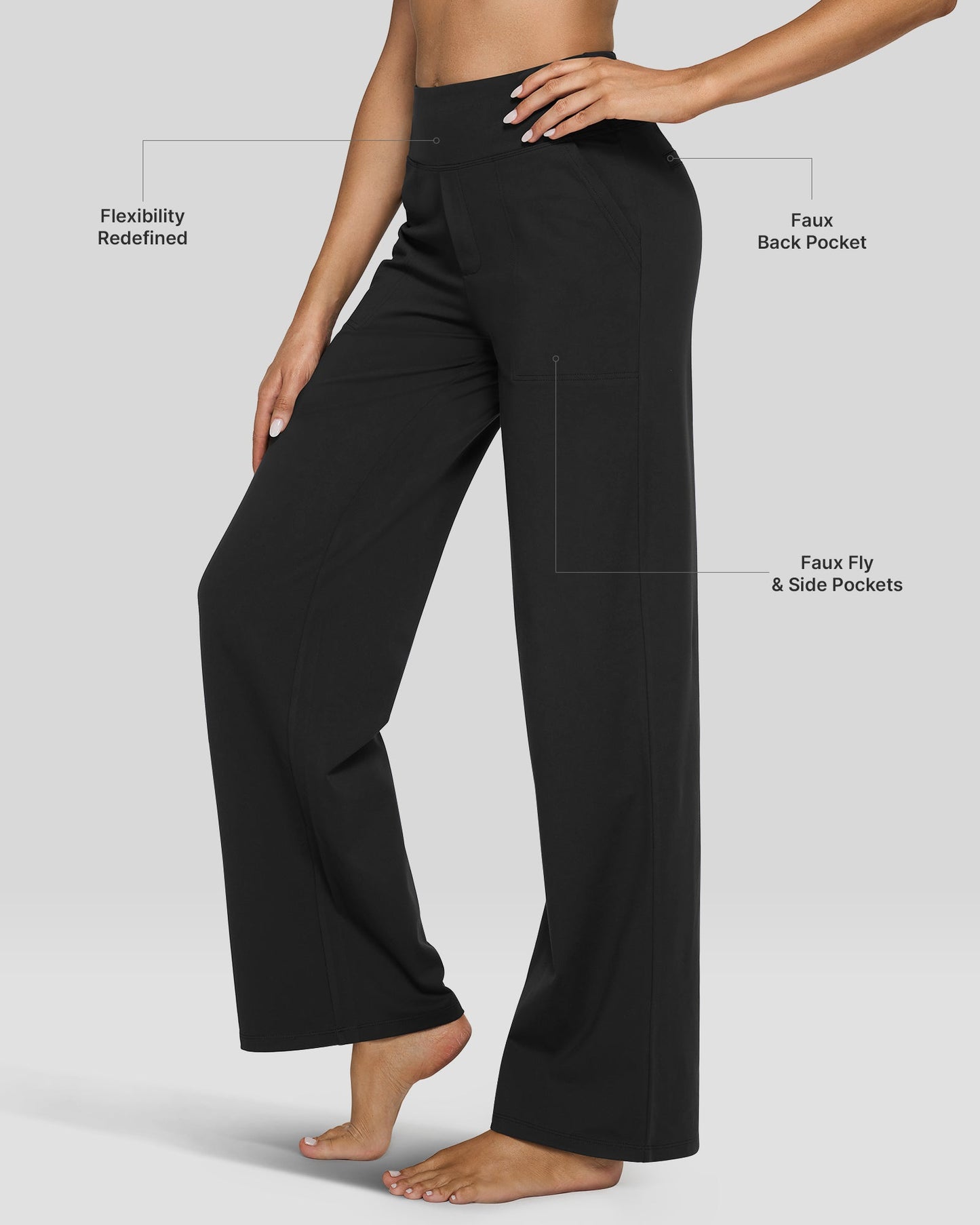Comfort Fit High-Waist Pants - VIP
