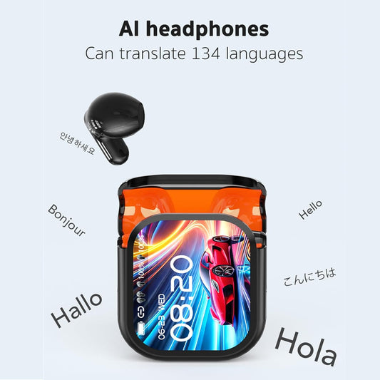 HTC® NE20 PRO Translator Earbuds – Bluetooth 5.4 + LED Display - VIP