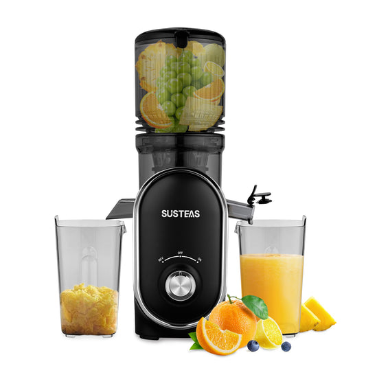 Susteas JuiceDrive Turbo 3.0 | Cold Press Juicer, Large Inlet, Slow Masticator, High Yield Juice Extractor - Easy to Clean - VIP