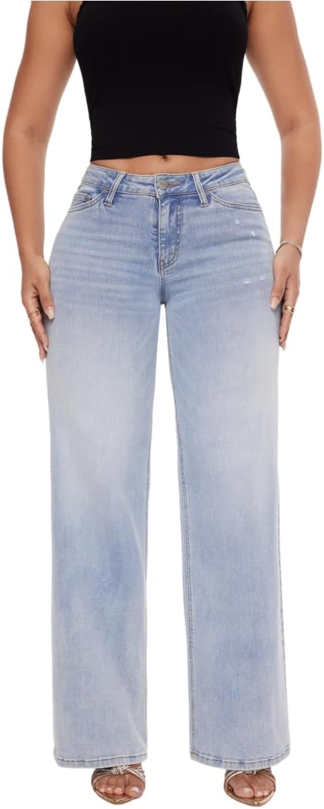 ONESO Mid-low Rise Stretchy Baggy Jeans - VIP