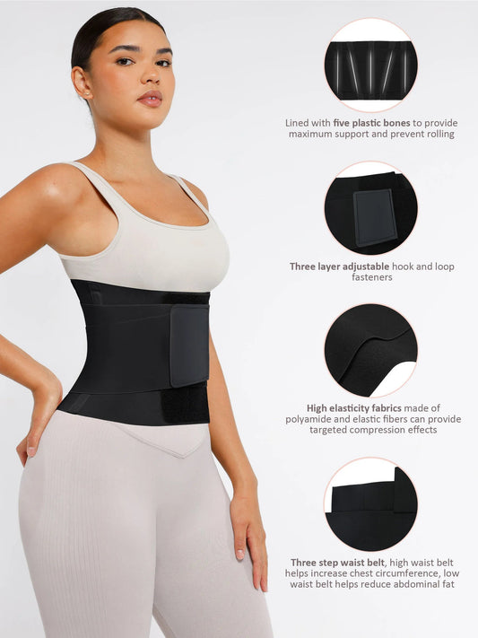Feelingirl Triple Wrap Tummy Control Waist Trainer Belt - VIP