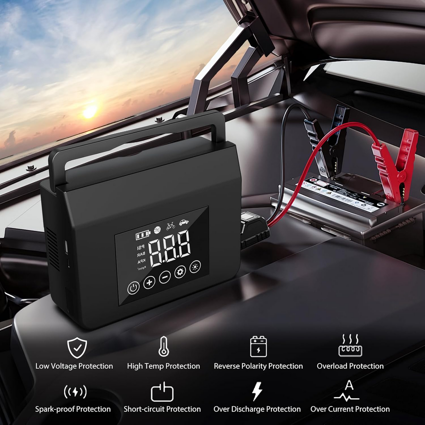 Ultimate Car Power Kit | Portable Car Jump Starter with Air Compressor - VIP