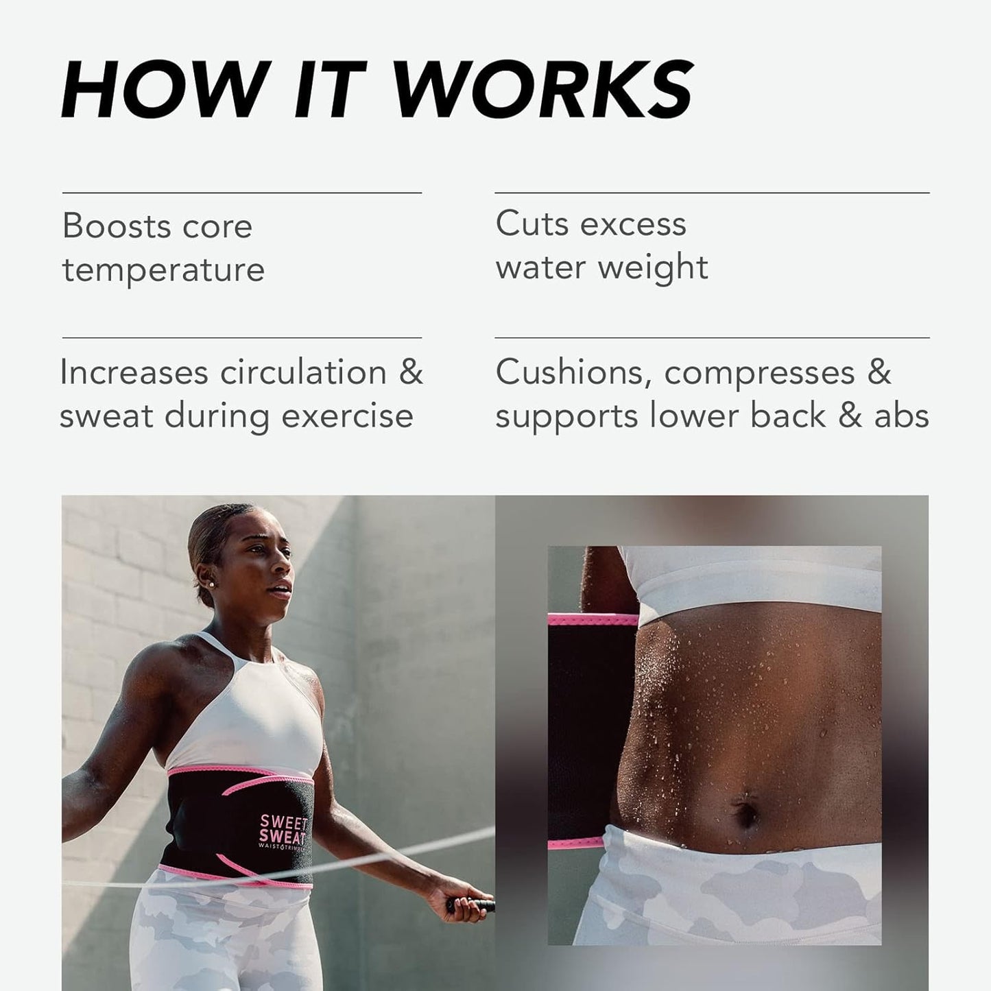 Ultimate Sweat Boost Belt | Premium Sweat Enhancing Fitness Belt for Women & Men - 5 Adjustable Sizes - VIP